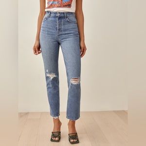 BrandNew Reformation Cynthia High Rise Straight Jeans 25